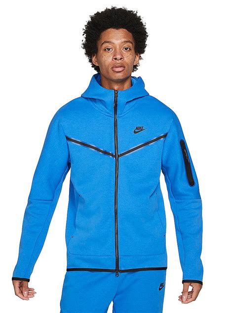 nike tech fleece anzug blau herren|Nike tech fleece.